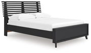 Danziar Full Slat Panel Platform Bed, Dresser and Mirror