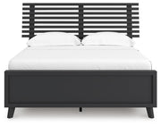 Danziar Full Slat Panel Platform Bed, Dresser and Mirror