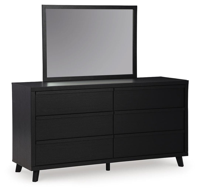 Danziar Queen Panel Platform Bed, Dresser and Mirror
