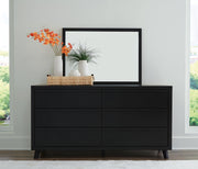 Danziar Full Panel Platform Bed, Dresser and Mirror