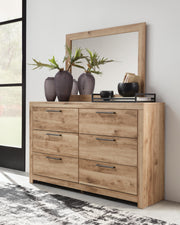 Hyanna Full Panel Storage Bed, Dresser and Mirror