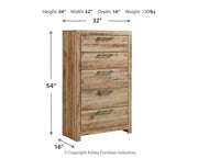 Hyanna Queen Panel Storage Bed, Dresser, Mirror, Chest and 2 Nightstands