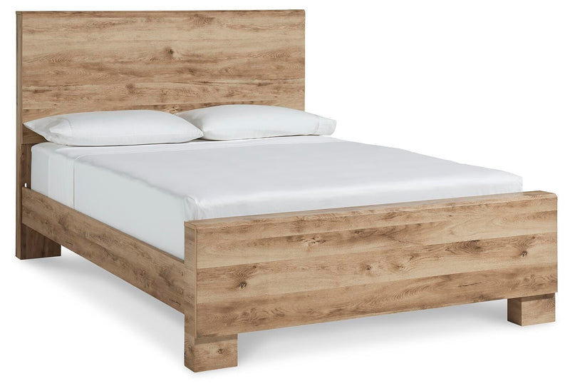 Hyanna Queen Panel Bed with Dresser, Mirror and 1 Nightstand