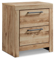 Hyanna Queen Panel Storage Bed, Dresser, Mirror and Nightstand
