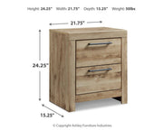 Hyanna Queen Panel Bed with Storage, Dresser, Mirror and Nightstand