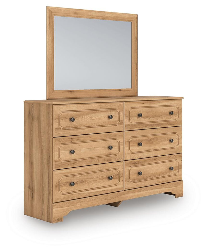 Aleaport King Panel Bed, Dresser, Mirror and Nightstand