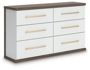 Kendanport Queen Upholstered Bed, Dresser and Nightstand