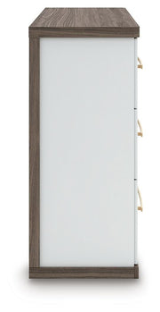 Kendanport King Upholstered Bed, Dresser and Nightstand