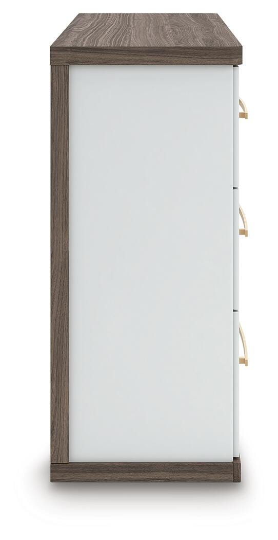 Kendanport King Upholstered Bed, Dresser and Nightstand