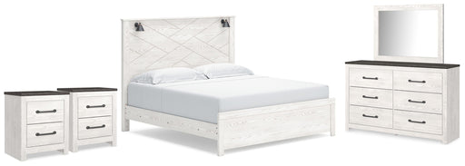 Gerridan King Panel Bed, Dresser, Mirror and 2 Nightstands