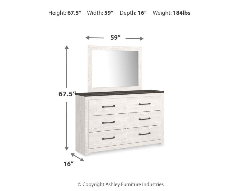 Gerridan Queen Panel Bed, Dresser, Mirror, Chest and Nightstand