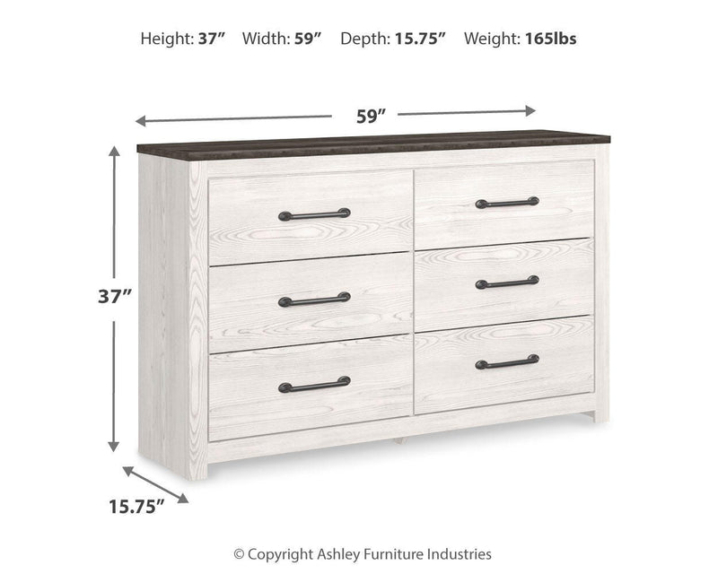Gerridan Queen Panel Bed, Dresser and 2 Nightstands