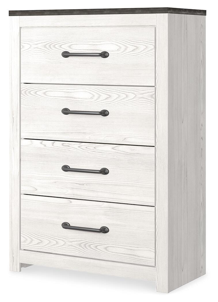 Gerridan King Panel Bed, Dresser, Mirror, Chest, and Nightstand