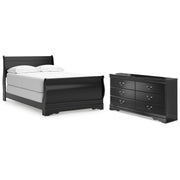 Huey Vineyard Full Sleigh Bed and Dresser