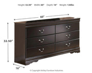 Huey Vineyard Full Sleigh Bed, Dresser, Mirror, Chest and Nightstand