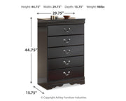Huey Vineyard Queen Sleigh Bed with Dresser, Mirror and Chest of Drawers
