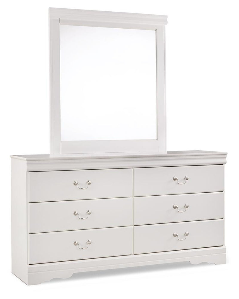 Anarasia Queen Sleigh Bed, Dresser, Mirror and 2 Nightstands
