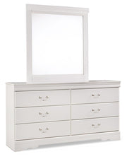 Anarasia Full Sleigh Bed with Dresser and Mirror