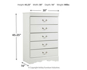 Anarasia Twin Sleigh Bed, Chest and Nightstand