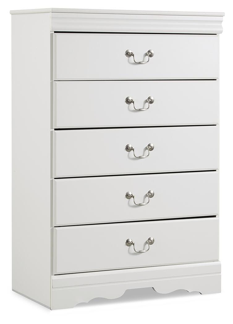 Anarasia Twin Sleigh Bed, Chest and Nightstand