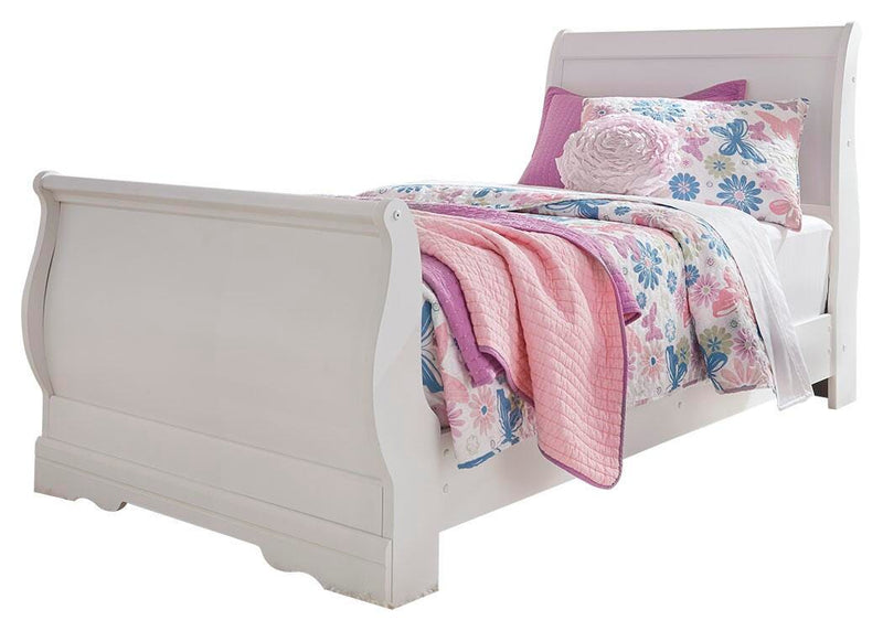 Anarasia Twin Sleigh Bed with Nightstand