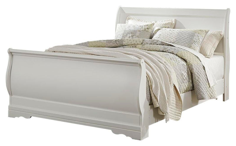 Anarasia Queen Sleigh Bed, Dresser, Mirror and 2 Nightstands