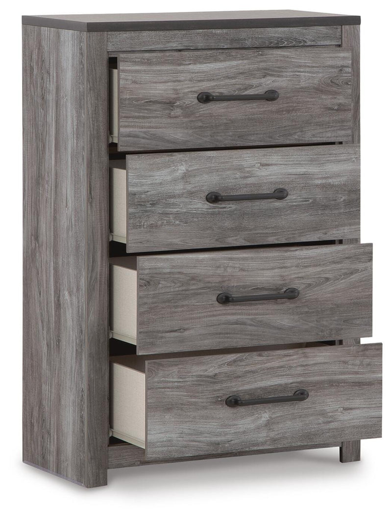 Bronyan King Panel Bed, Dresser, Mirror, Chest and 2 Nightstands