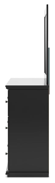 Maribel King Panel Bed, Dresser, Mirror and 2 Nightstands