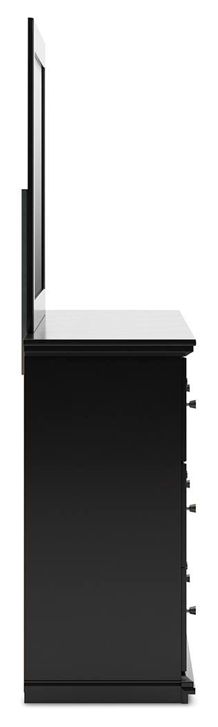 Maribel Full Panel Bed, Dresser, Mirror and Chest