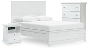 Bostwick Shoals Queen Panel Bed, Cheat and Nightstand