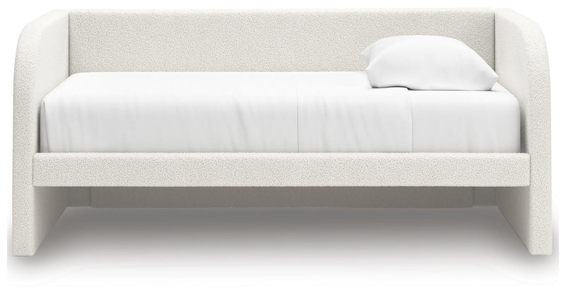 Arloster Twin Upholstered Day Bed, Dresser and Mirror