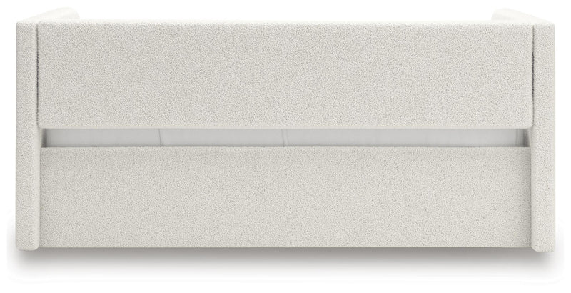 Arloster Full Upholstered Day Bed, Dresser and Mirror