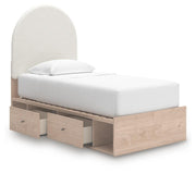 Arloster Twin Upholstered Panel Bed with Storage