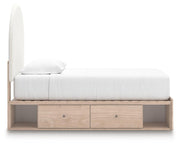 Arloster Twin Upholstered Panel Bed with Storage