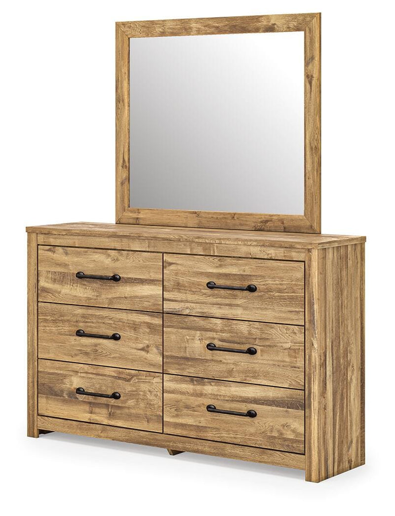 Maystonna Queen Panel Bed, Dresser and Mirror