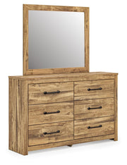Maystonna Queen Crossbuck Panel Bed, Dresser and Mirror