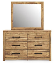 Maystonna Queen Crossbuck Panel Bed, Dresser, Mirror and Nightstand