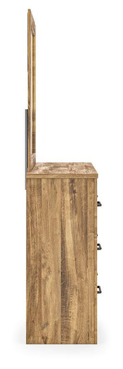 Maystonna Queen Panel Bed, Dresser and Mirror