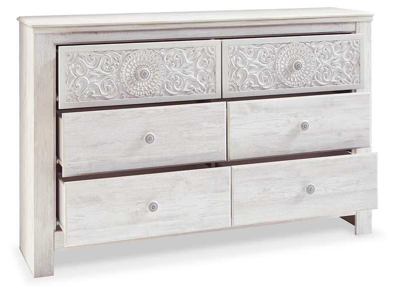 Paxberry Queen Panel Bed, Dresser, 2 Chests and 2 Nightstands