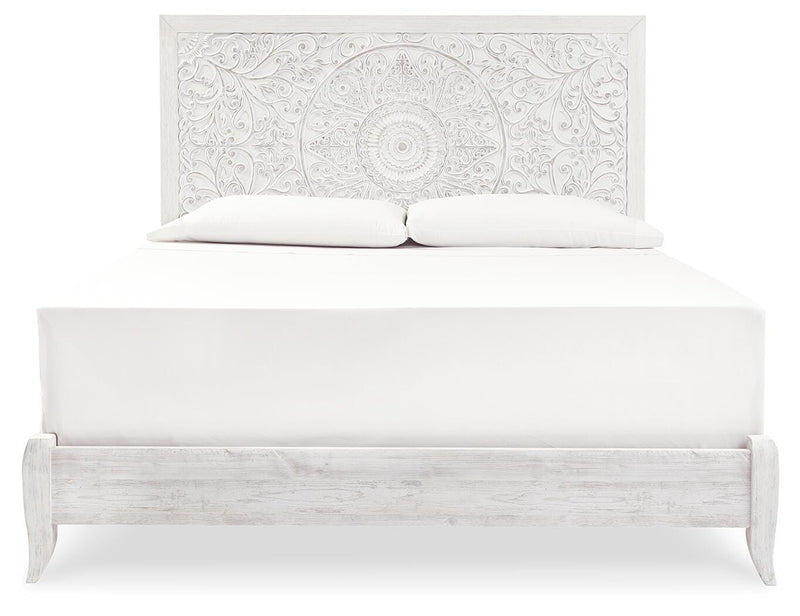Paxberry King Panel Bed, Dresser, Mirror and Nightstand