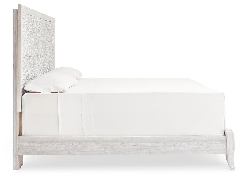 Paxberry King Panel Bed, Dresser, Mirror and Nightstand