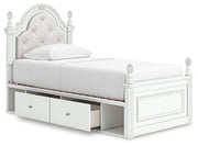 Kozlani Twin Upholstered Panel Bed with Storage