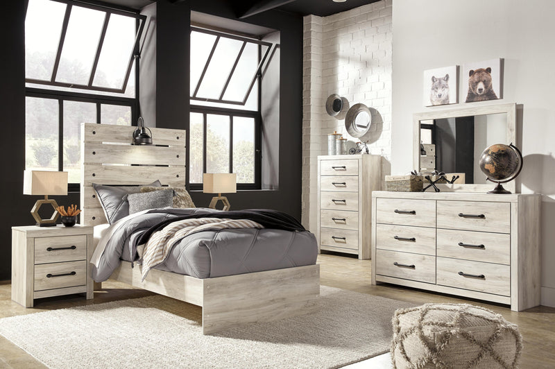 Cambeck Twin Panel Bed, Dresser, Mirror, Chest, and Nightstand