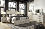 Cambeck King Panel Storage Bed, Dresser, Mirror, Chest and 2 Nightstands
