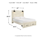 Cambeck Queen Panel Storage Bed, Dresser and Mirror