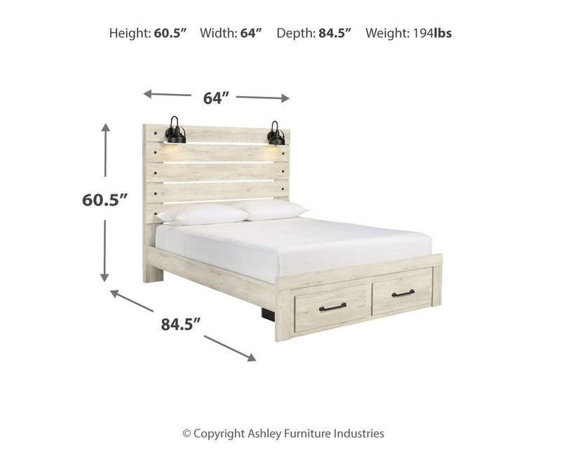 Cambeck Queen Panel Storage Bed, Dresser and Mirror