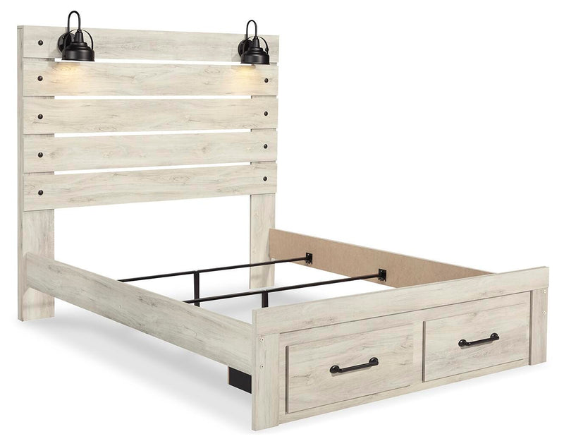 Cambeck Queen Panel Storage Bed, Dresser, Mirror and Nightstand