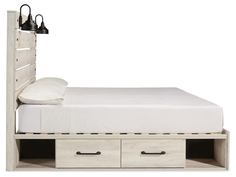 Cambeck King Storage Bed, Dresser, Mirror and 2 Nightstands