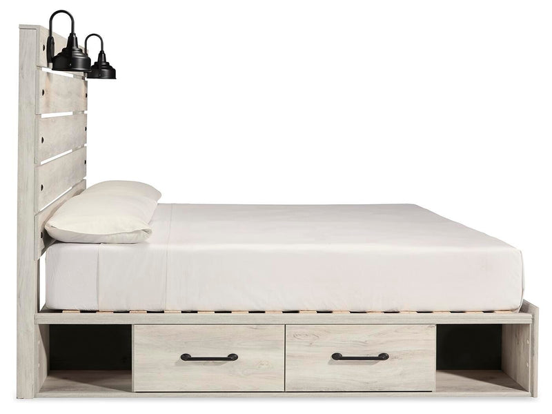 Cambeck King Panel Bed with Storage, Dresser, Mirror and Chest