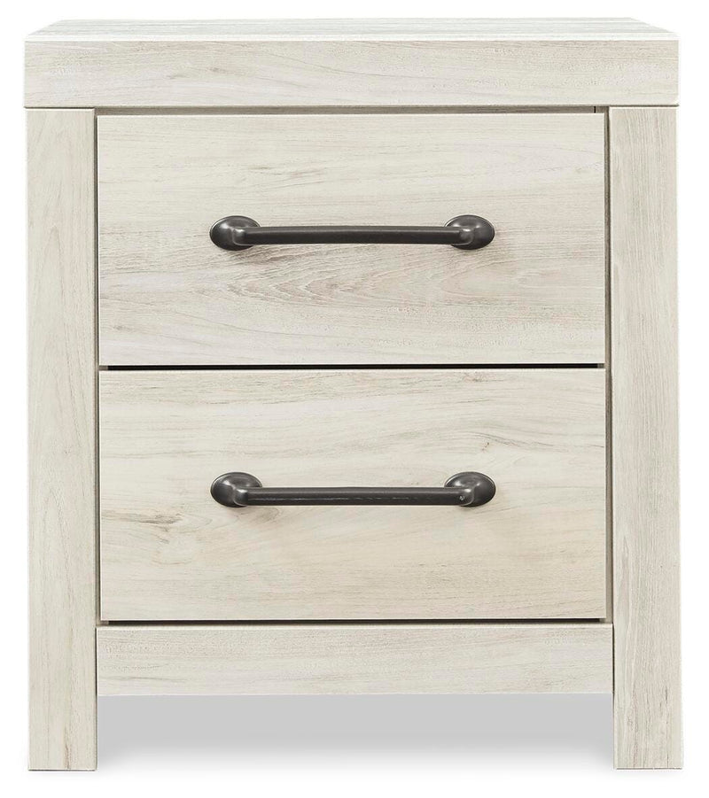 Cambeck King Panel Bed with Storage and 2 Nightstands